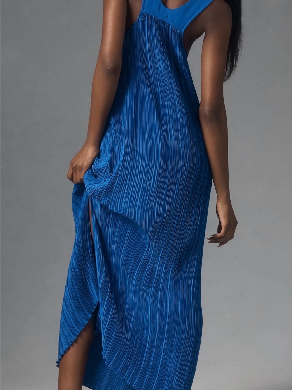 Anthropologie - Halter Plisse Maxi Dress - Picture 2 of 4